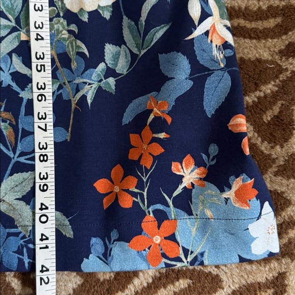 Lands End Sleeveless Floral Sheath Dress Womens 14 Tall Cotton pockets Preppy - Picture 11 of 13